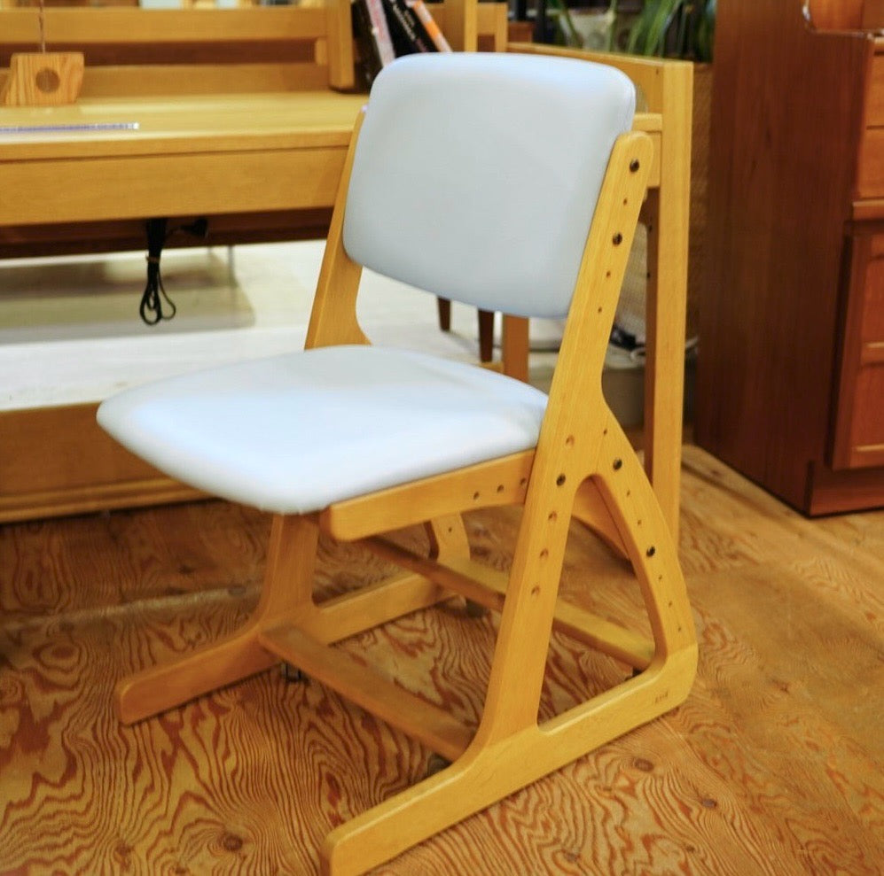 浜本工芸 学習机 NO.74&デスクチェア セット ブルー 高さが変えられる勉強机