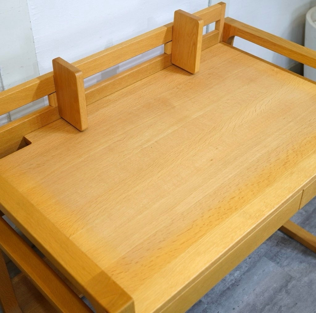 浜本工芸 学習机 NO.74&デスクチェア セット ブルー 高さが変えられる勉強机