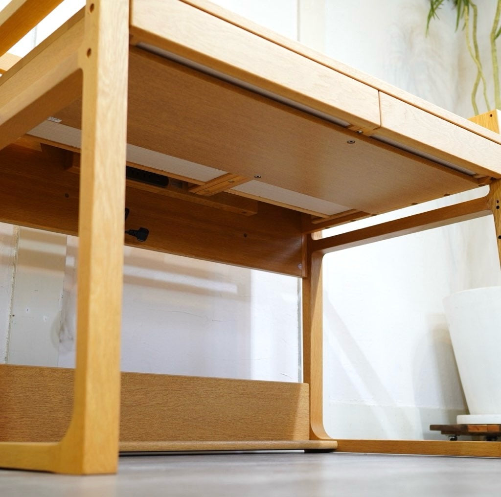 浜本工芸 学習机 NO.74&デスクチェア セット ブルー 高さが変えられる勉強机