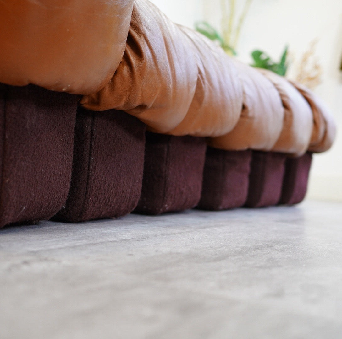 モビリア / mobilia デセデ スネークソファ 22連 本革 ヴィンテージ