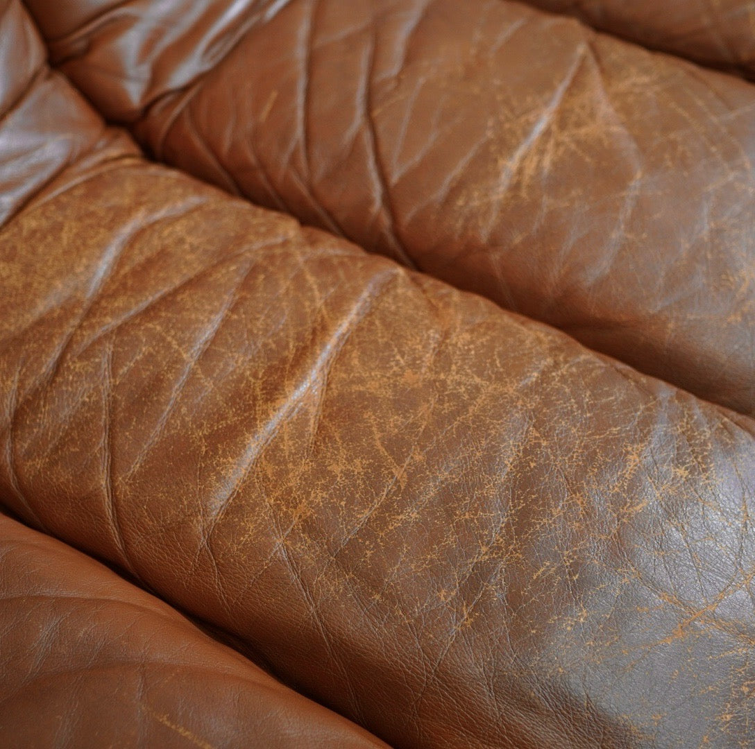 モビリア / mobilia デセデ スネークソファ 22連 本革 ヴィンテージ