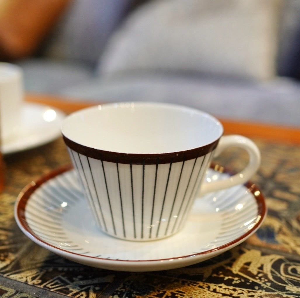 グスタフスベリ / Gusatavsberg スピサリブ / SPISA RIBB ティーカップ&ソーサー 復刻版 スティグ・リンドベリ