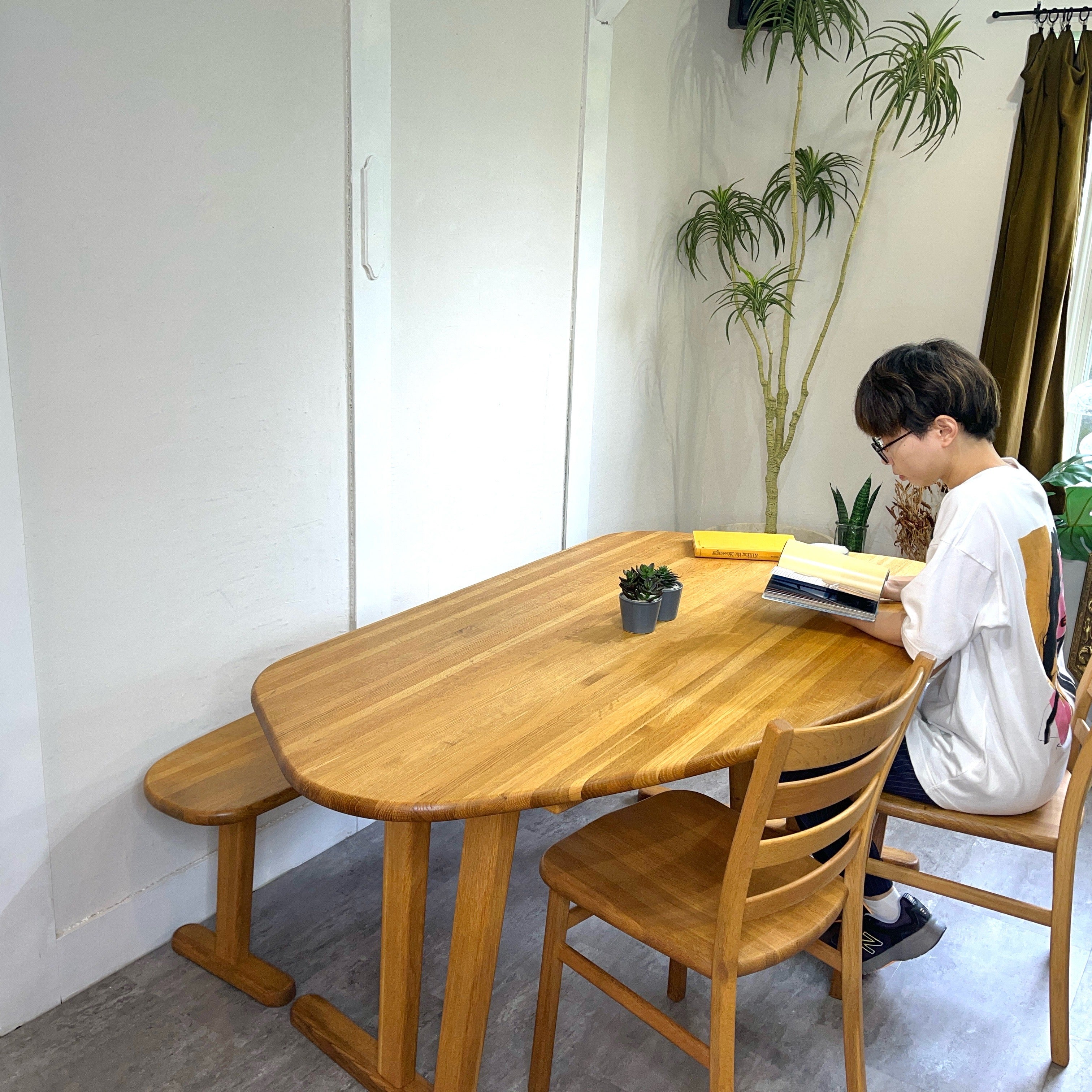 飛騨産業 / HIDA バゲット / baguetteシリーズ ダイニング4点セット テーブル チェア ベンチ