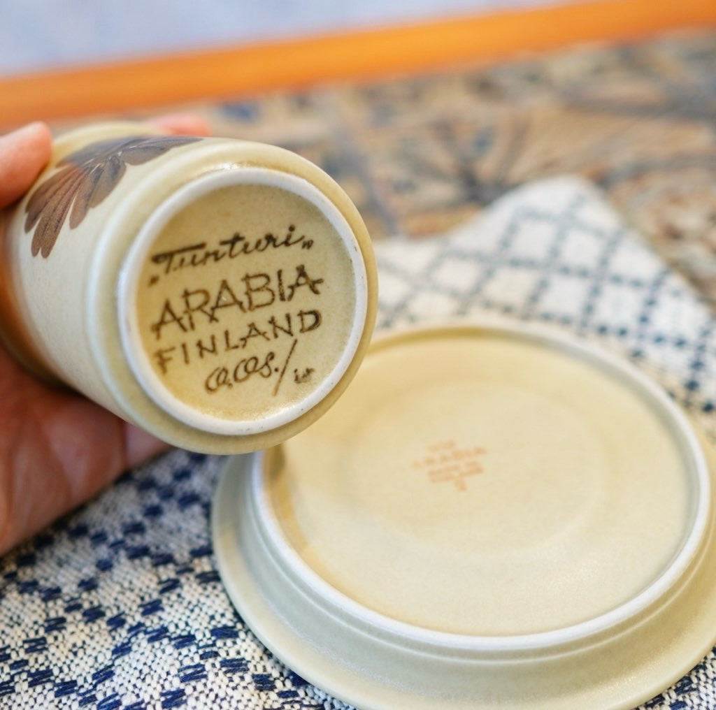 アラビア / ARABIA トゥントゥリ / TUNTURI カップ&ソーサー ヴィンテージ