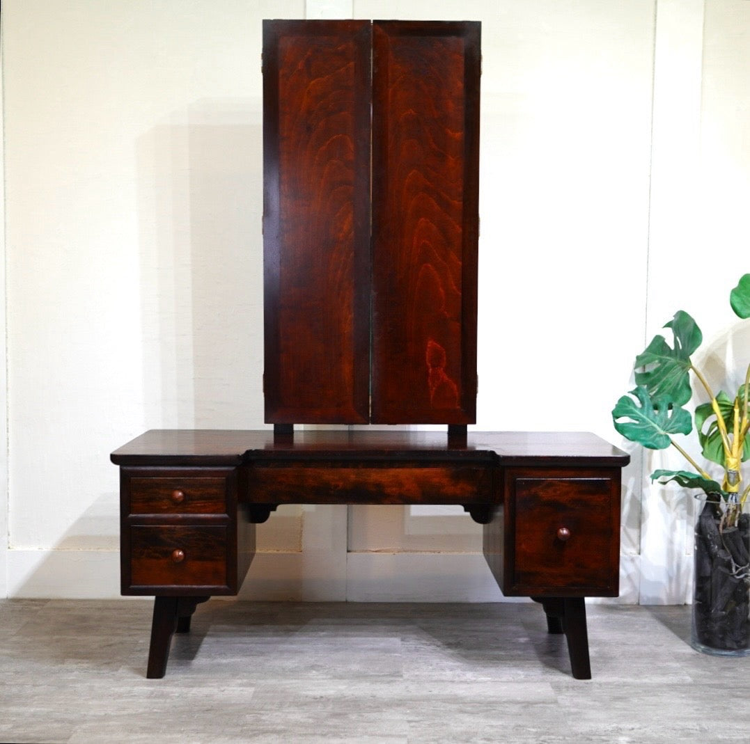 松本民芸家具 角型三面鏡 化粧台 ドレッサー 姿見  民藝家具