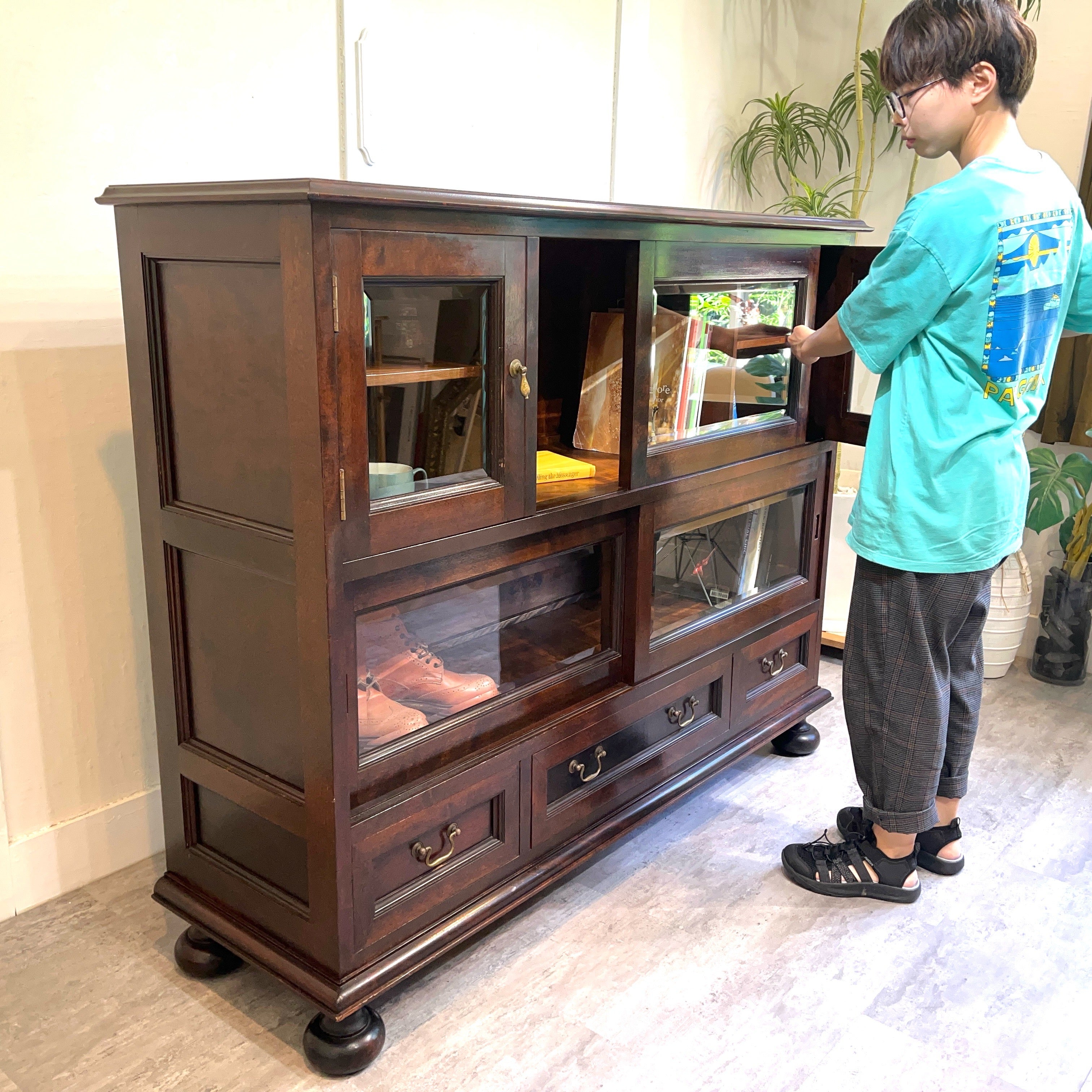 松本民芸家具 C型 サイドボード 大容量収納 民藝家具