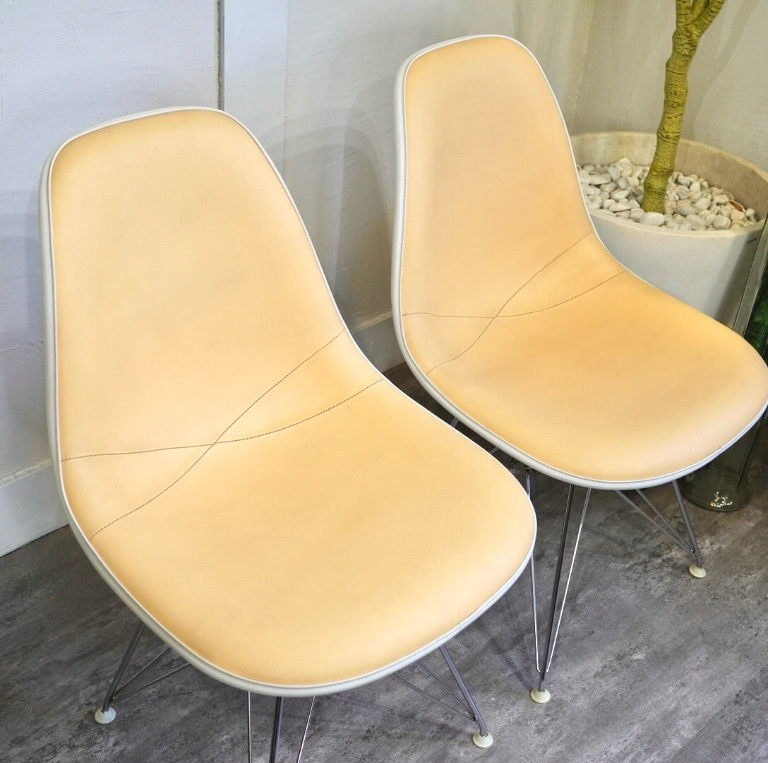 ハーマンミラー / Herman Miller サイドシェルチェア ベージュ エッフェルベース チャールズ&レイ・イームズ ヴィンテージ