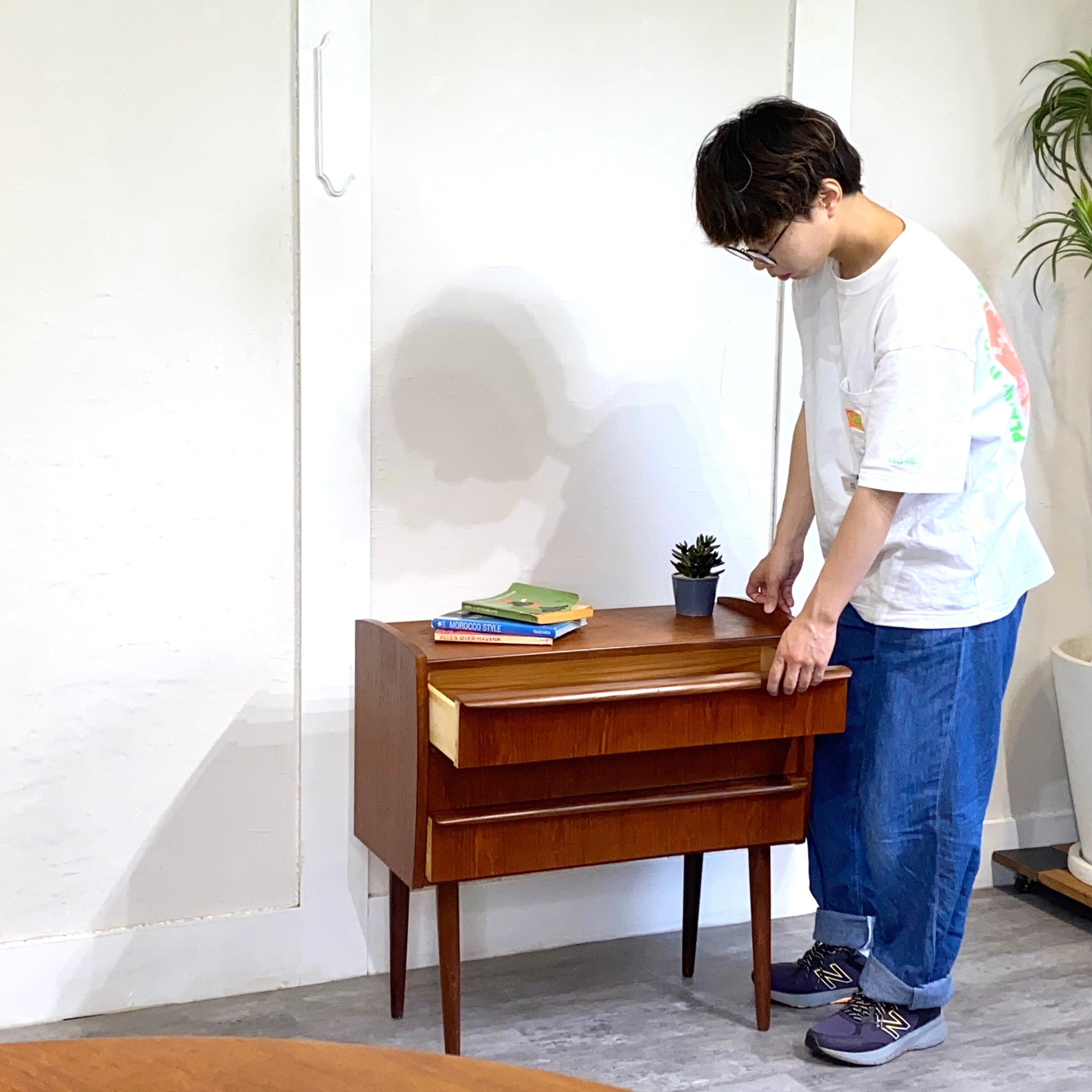 北欧デンマーク 3段チェスト チーク材 ヴィンテージ