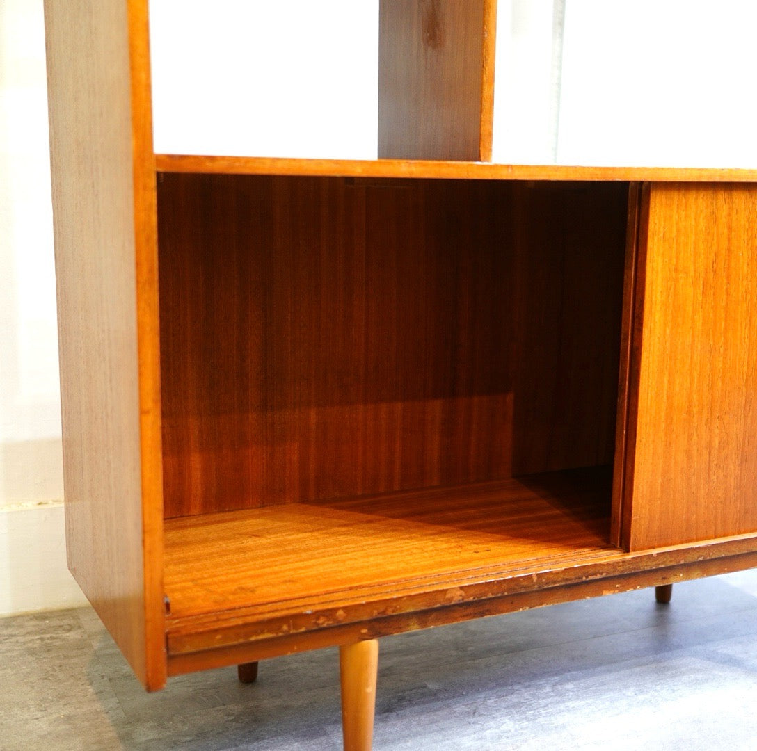 イギリスヴィンテージ ブックシェルフ オープンラック ディバイダー チーク材