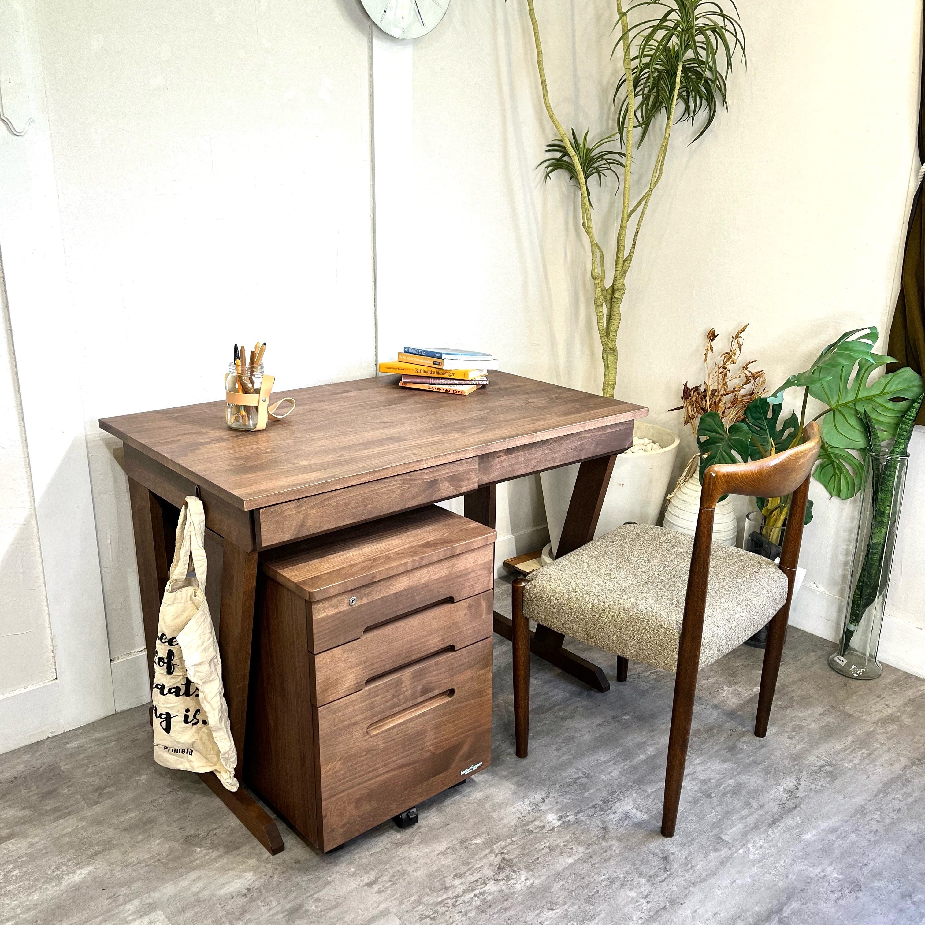 堀田木工 hotta woody デスク ワゴン 2点セット WN色 勉強机 学習机