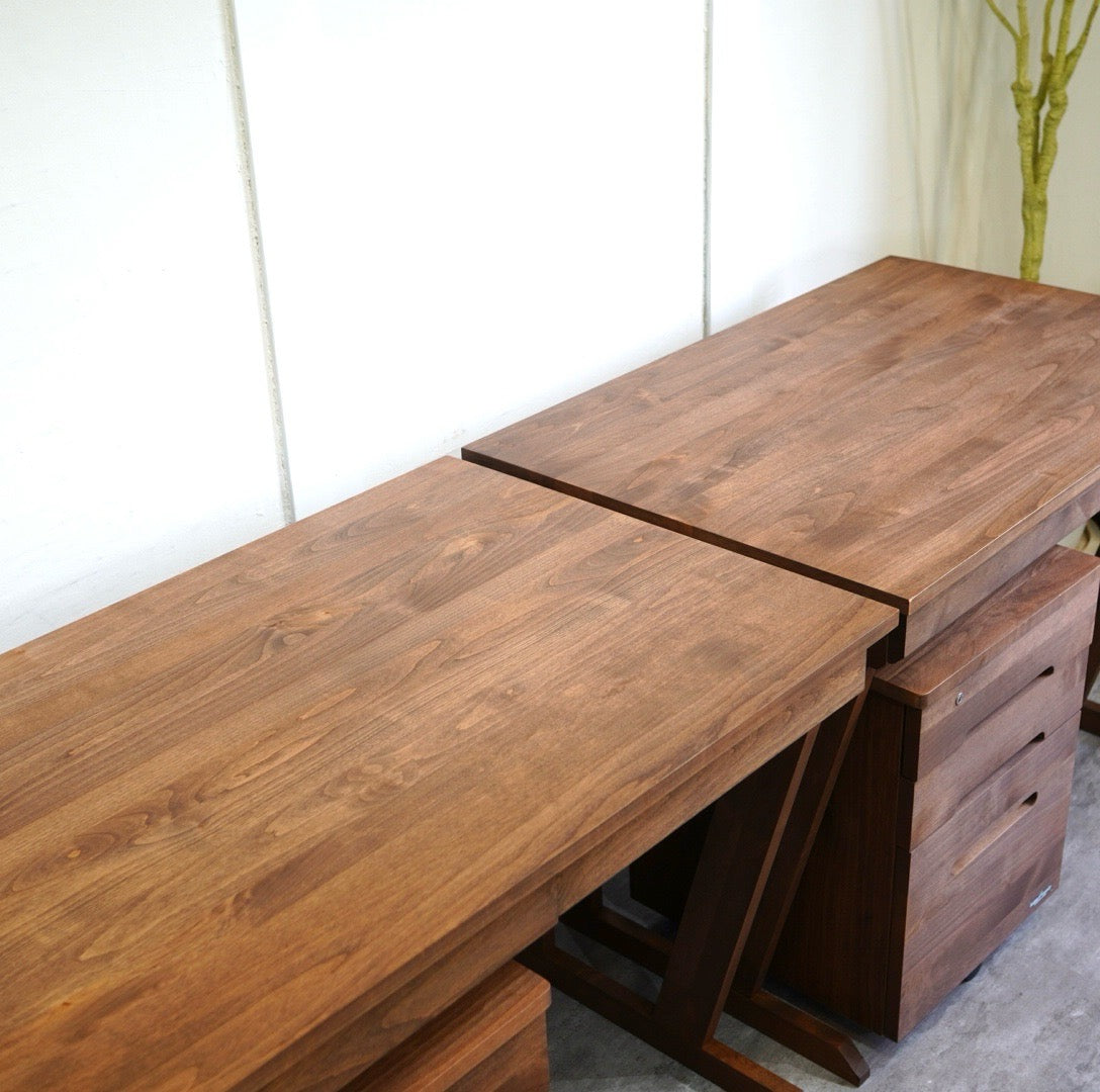 堀田木工 hotta woody デスク ワゴン 2点セット WN色 勉強机 学習机