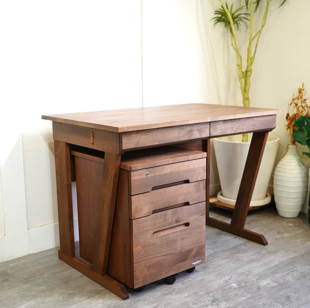 堀田木工 hotta woody デスク ワゴン 2点セット WN色 勉強机 学習机