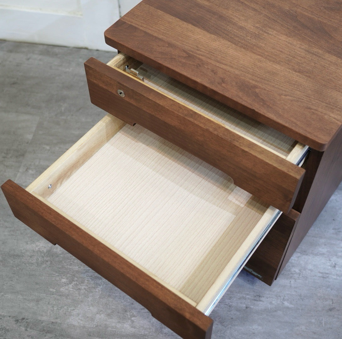 堀田木工 hotta woody デスク ワゴン 2点セット WN色 勉強机 学習机