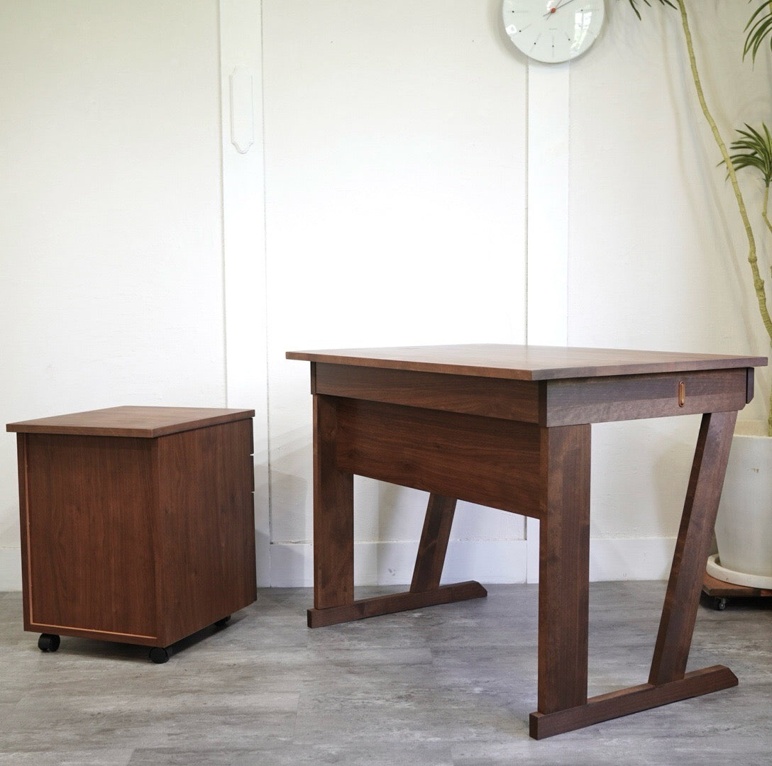 堀田木工 hotta woody デスク ワゴン 2点セット WN色 勉強机 学習机