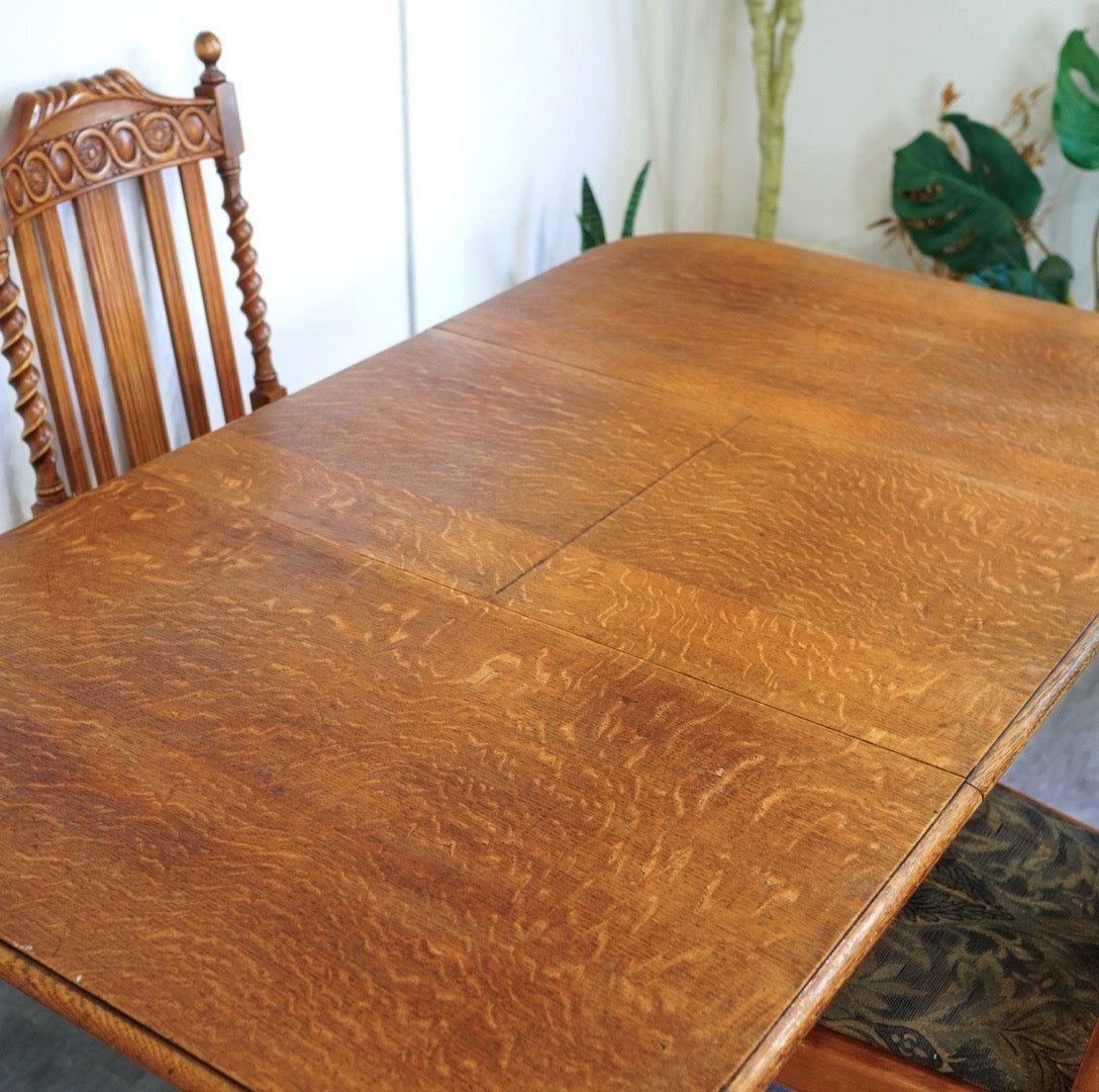 CELERITY パイナップルレッグ ドローリーフテーブル 伸長式ダイニングテーブル 英国アンティーク