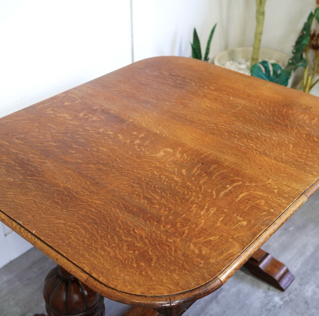 CELERITY パイナップルレッグ ドローリーフテーブル 伸長式ダイニングテーブル 英国アンティーク