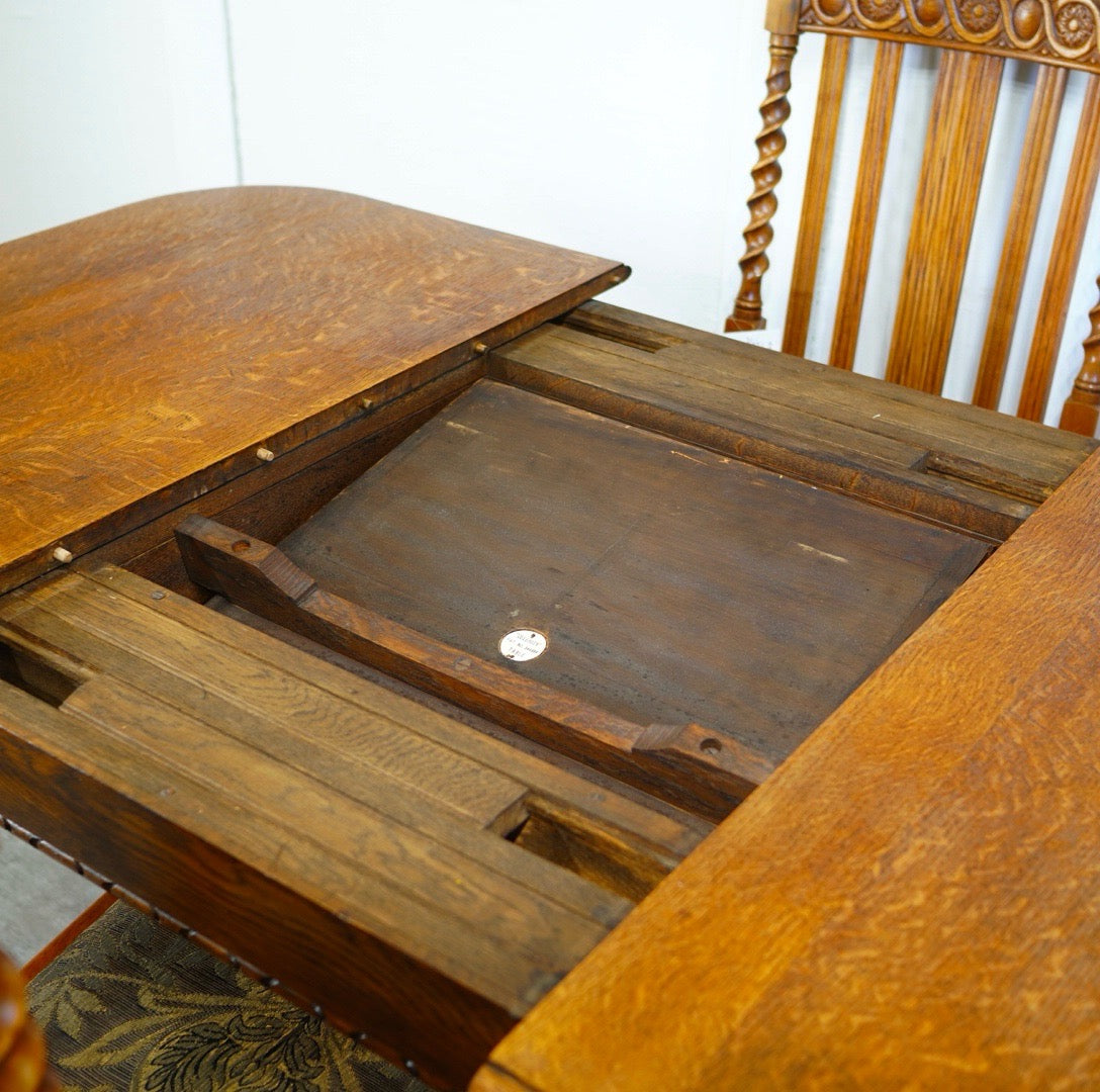 CELERITY パイナップルレッグ ドローリーフテーブル 伸長式ダイニングテーブル 英国アンティーク