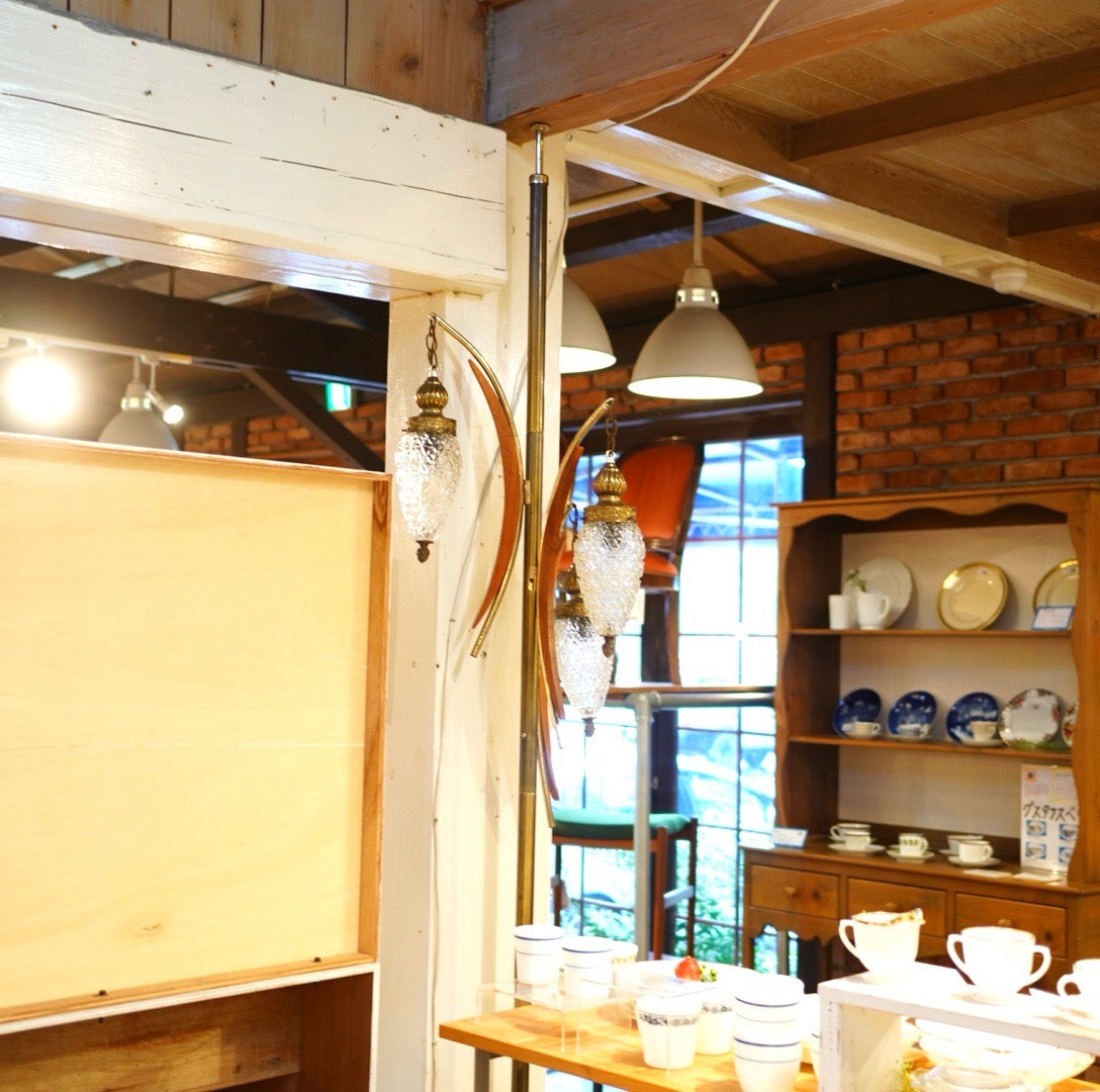 アメリカ ヴィンテージ テンションポールランプ 3灯 突っ張り式