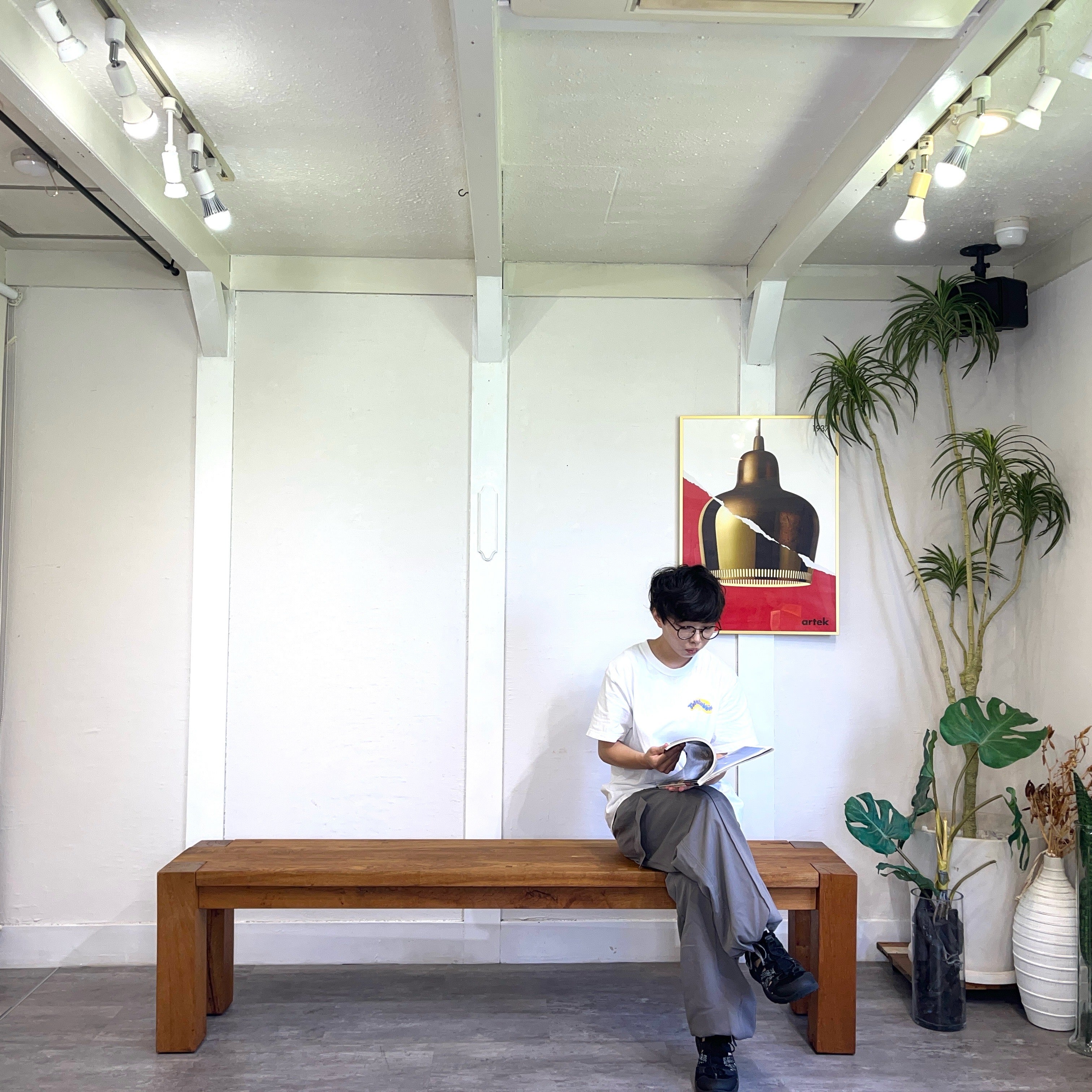 クレイト&バレル / Crate & Barrel テラ / Terra オーク無垢材 ロングベンチ