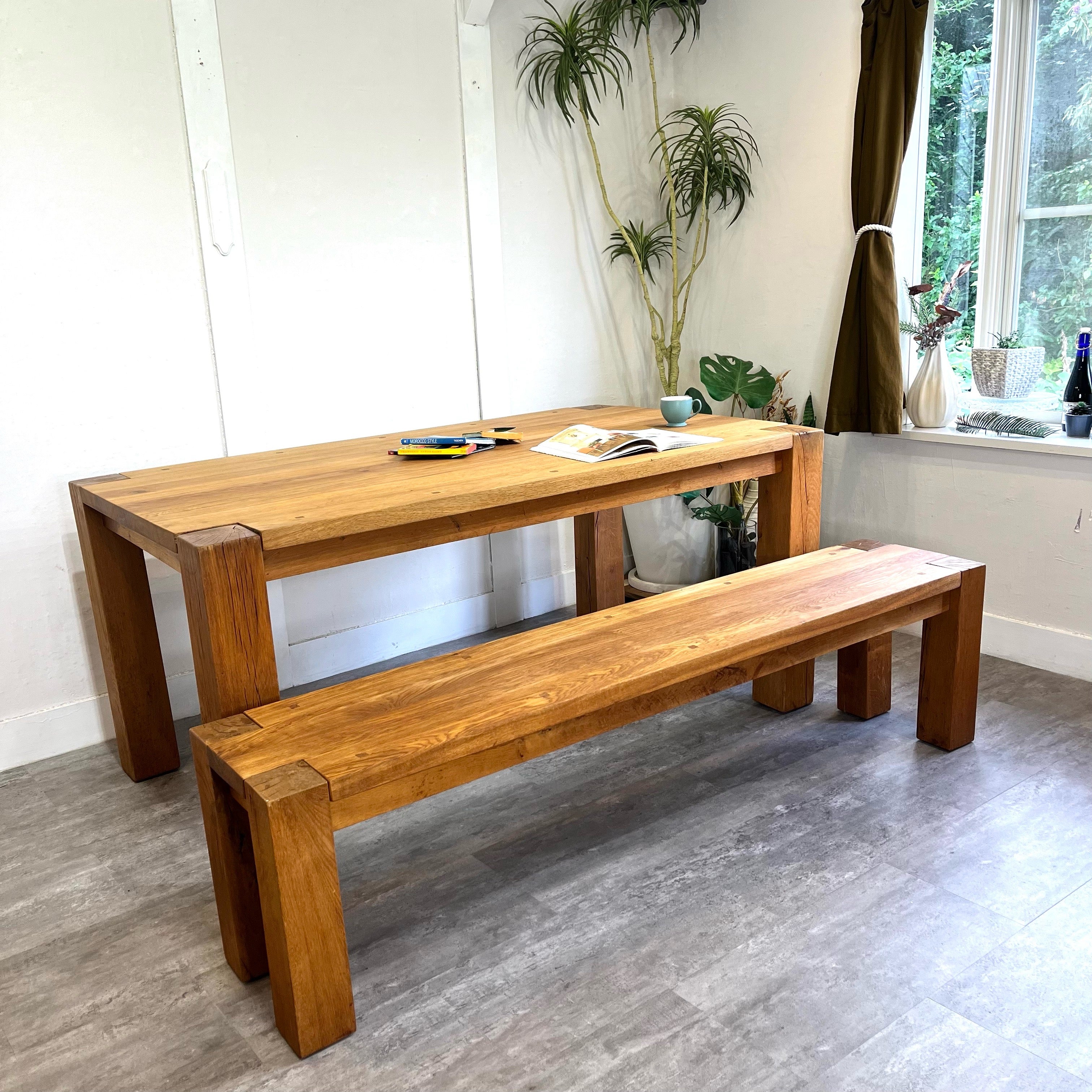 クレイト&バレル / Crate & Barrel テラ / Terra オーク無垢材 ロングベンチ