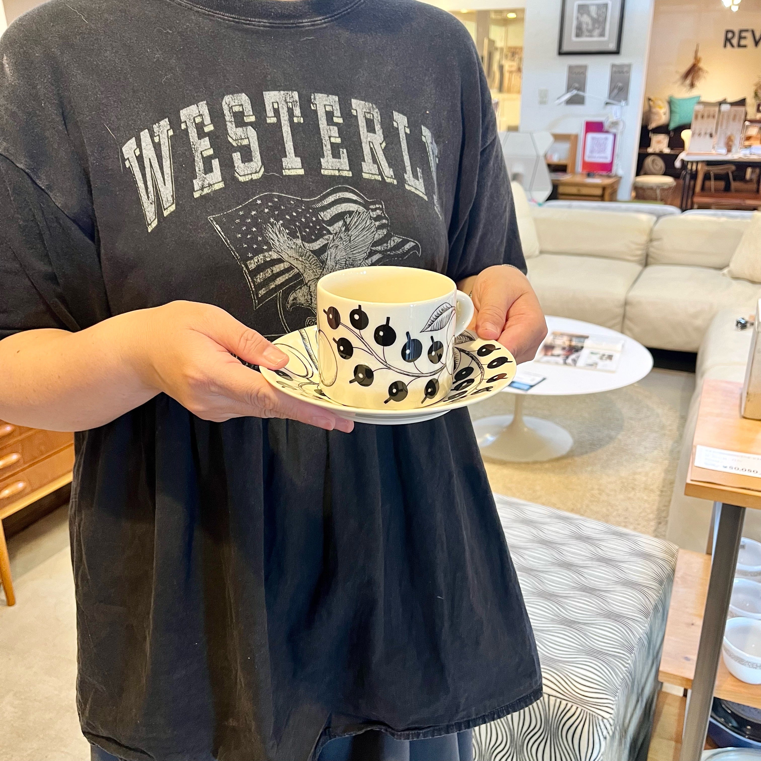 アラビア / ARABIA パラティッシ / Paratiisi カップ&ソーサー ブラック 北欧