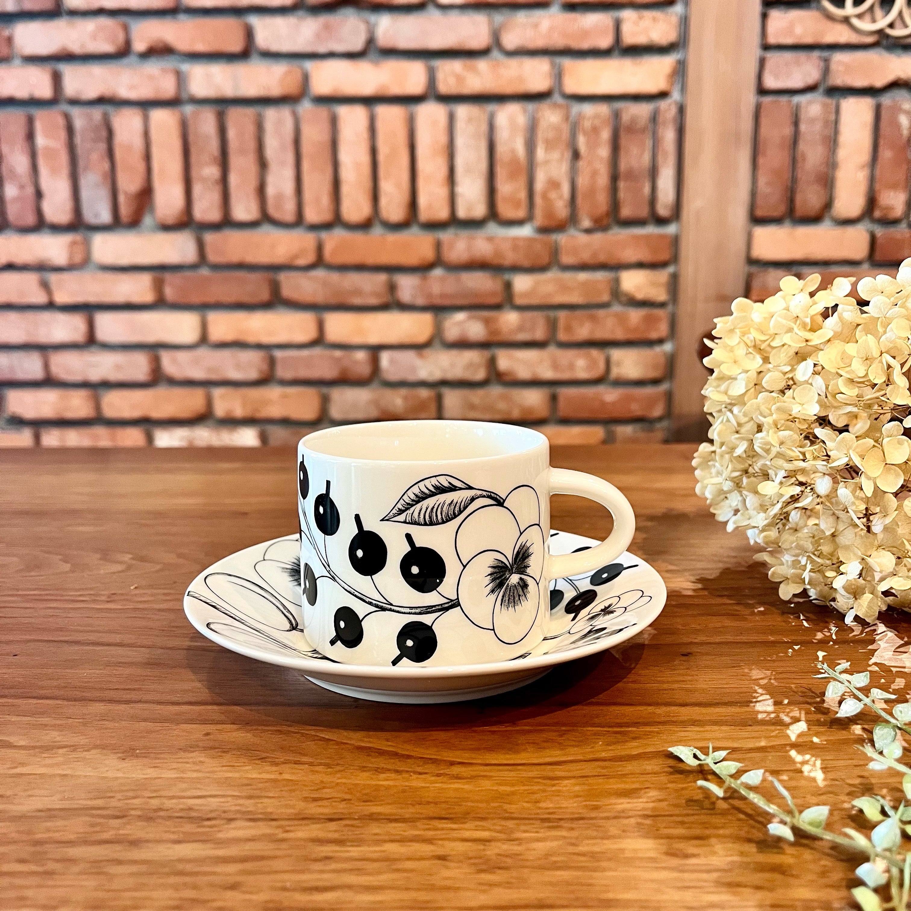 アラビア / ARABIA パラティッシ / Paratiisi カップ&ソーサー ブラック 北欧