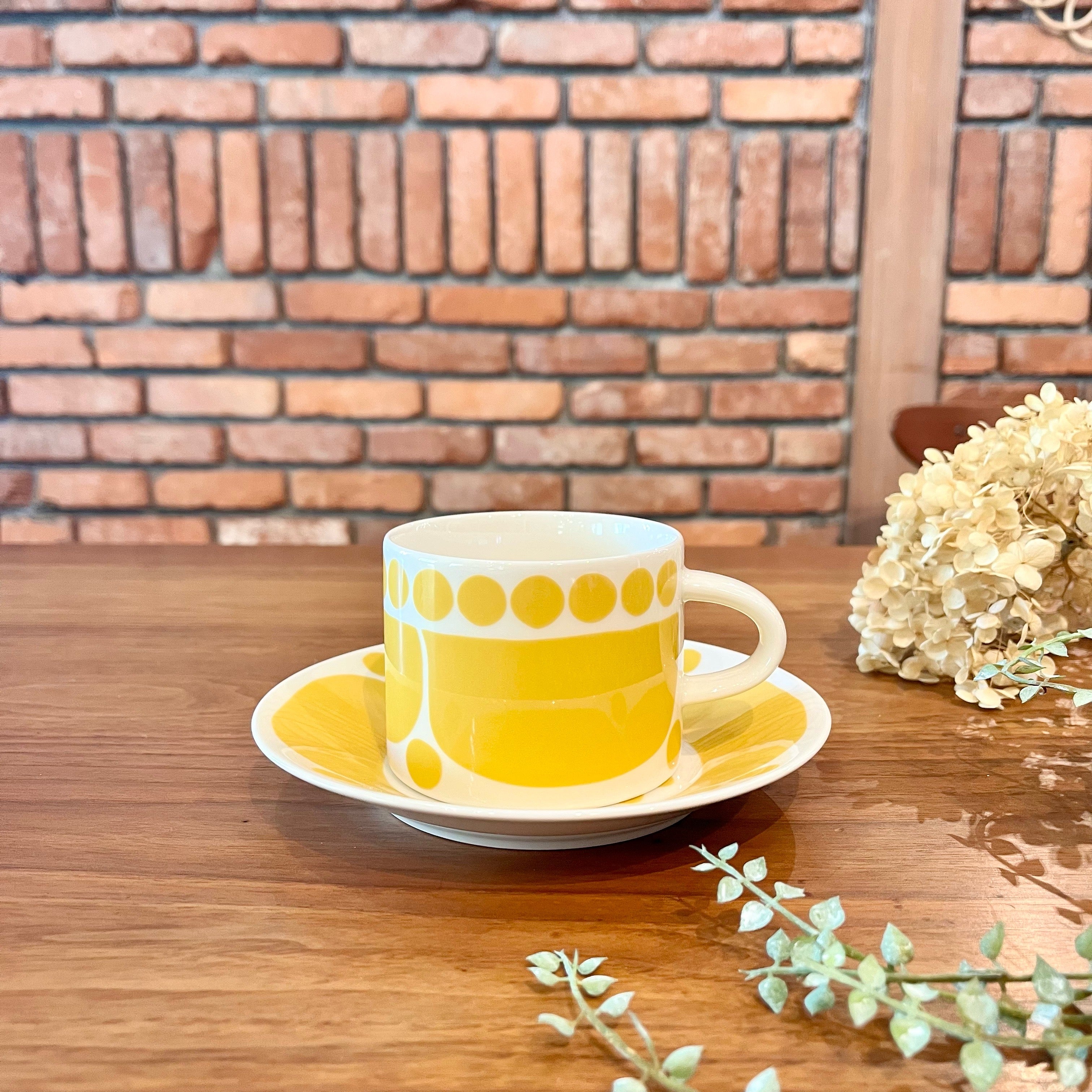 アラビア / ARABIA スンヌイタイ / Sunnuntai カップ&ソーサー イエロー 北欧