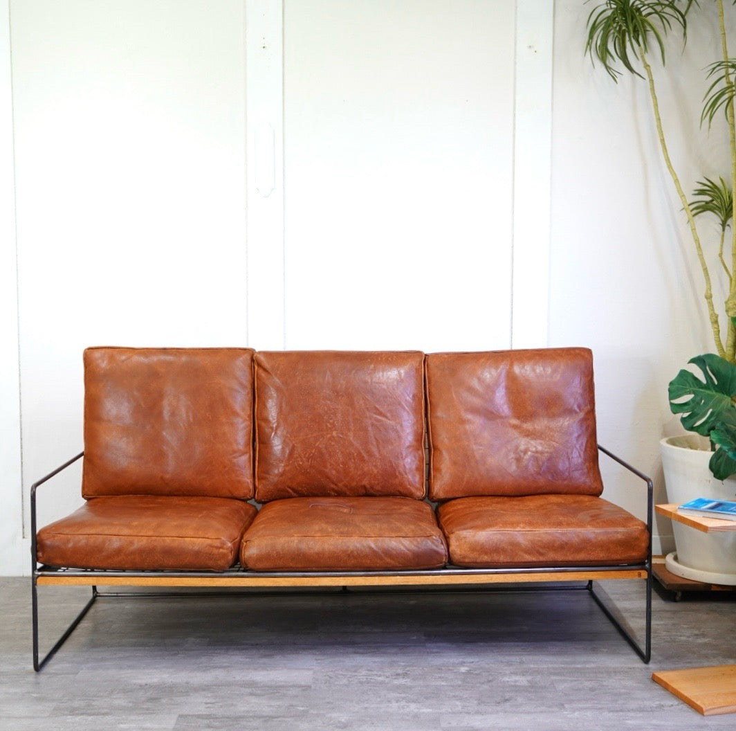 ハチカグ / HACHI KAGU 3人掛け ソファ WI 3P SOFA 牛革 8デザインオリジナルソファ