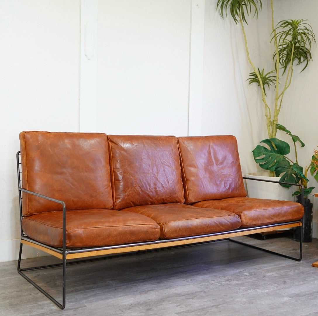 ハチカグ / HACHI KAGU 3人掛け ソファ WI 3P SOFA 牛革 8デザインオリジナルソファ