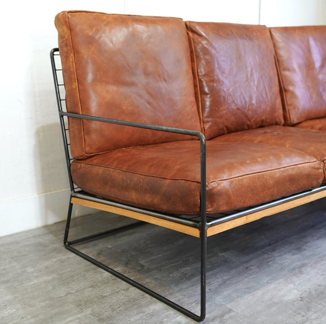 ハチカグ / HACHI KAGU 3人掛け ソファ WI 3P SOFA 牛革 8デザインオリジナルソファ