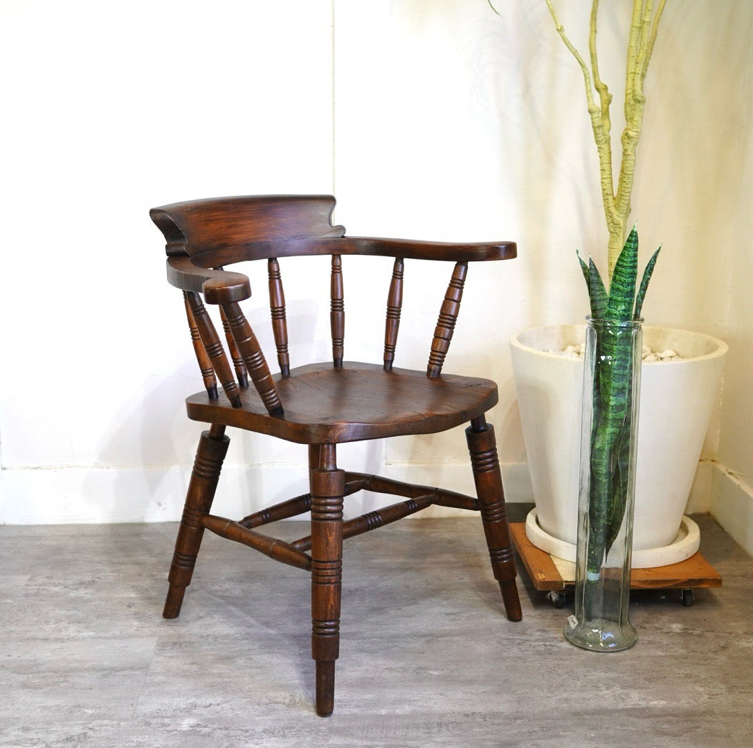 J・エリオット&サン / J.Elliott &Sons キャプテンチェア スモーカーチェア イギリス アンティーク