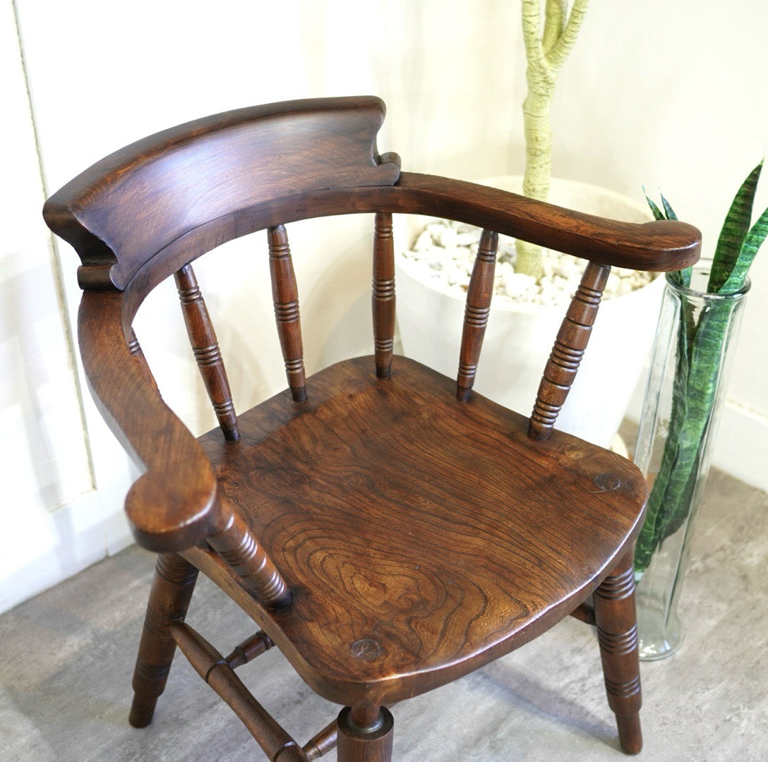 J・エリオット&サン / J.Elliott &Sons キャプテンチェア スモーカーチェア イギリス アンティーク