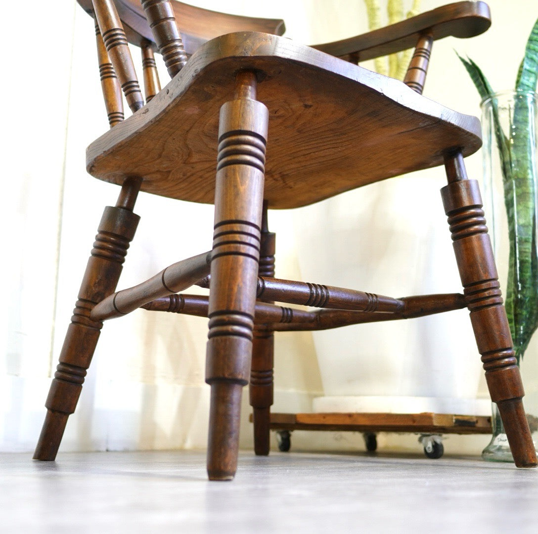 J・エリオット&サン / J.Elliott &Sons キャプテンチェア スモーカーチェア イギリス アンティーク