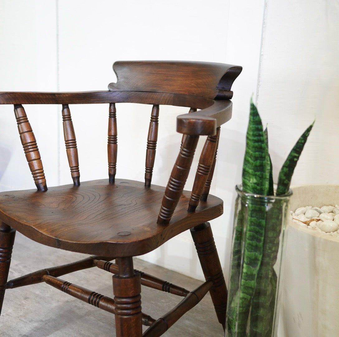 J・エリオット&サン / J.Elliott &Sons キャプテンチェア スモーカーチェア イギリス アンティーク