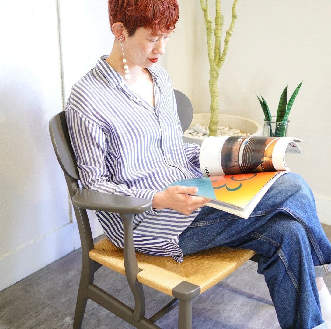 カールハンセン&サン / Carl Hansen & Søn CH22 ラウンジチェア ハンスJ.ウェグナー グレー