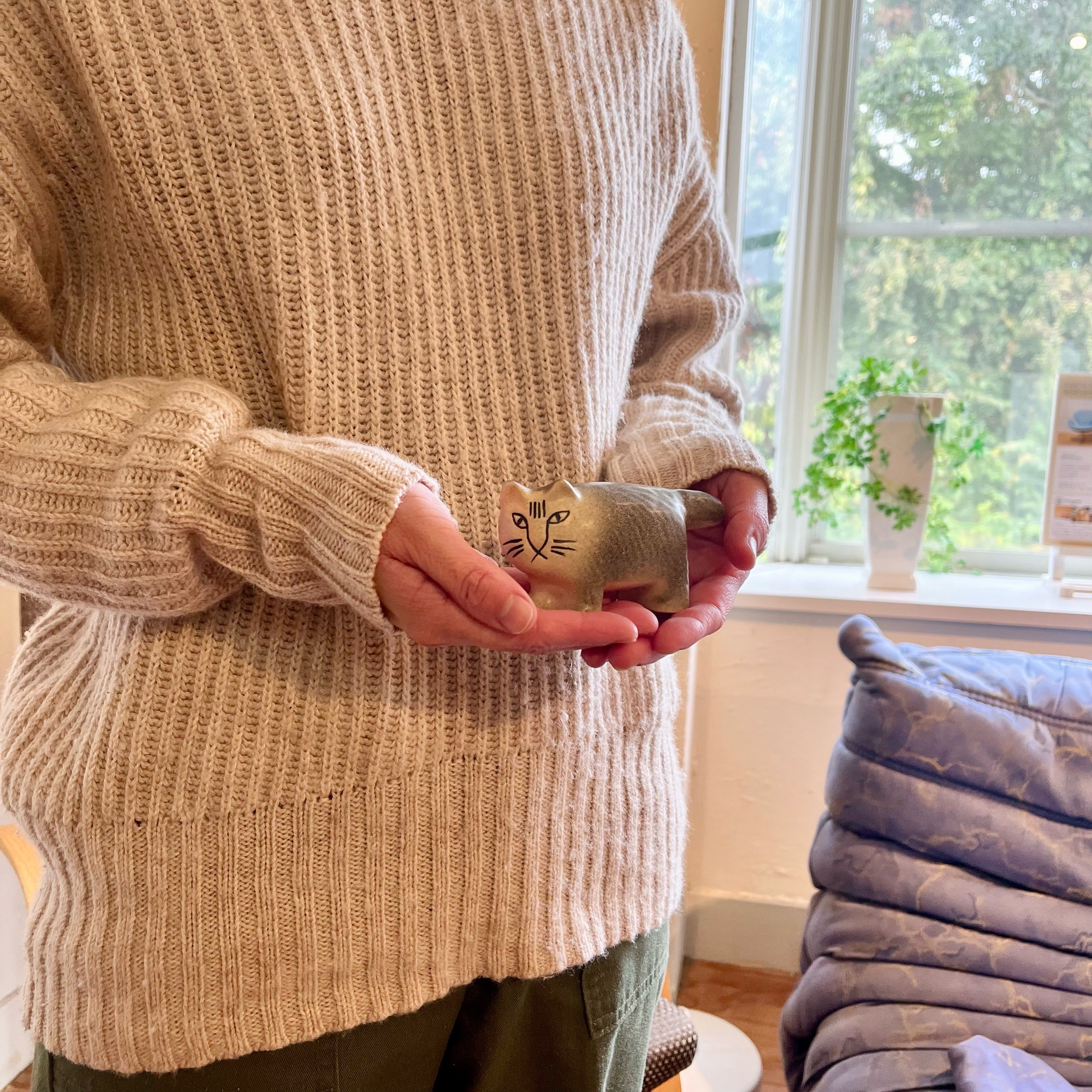 リサ・ラーソン / Lisa Larson ふたごのねこ(兄のグレー)