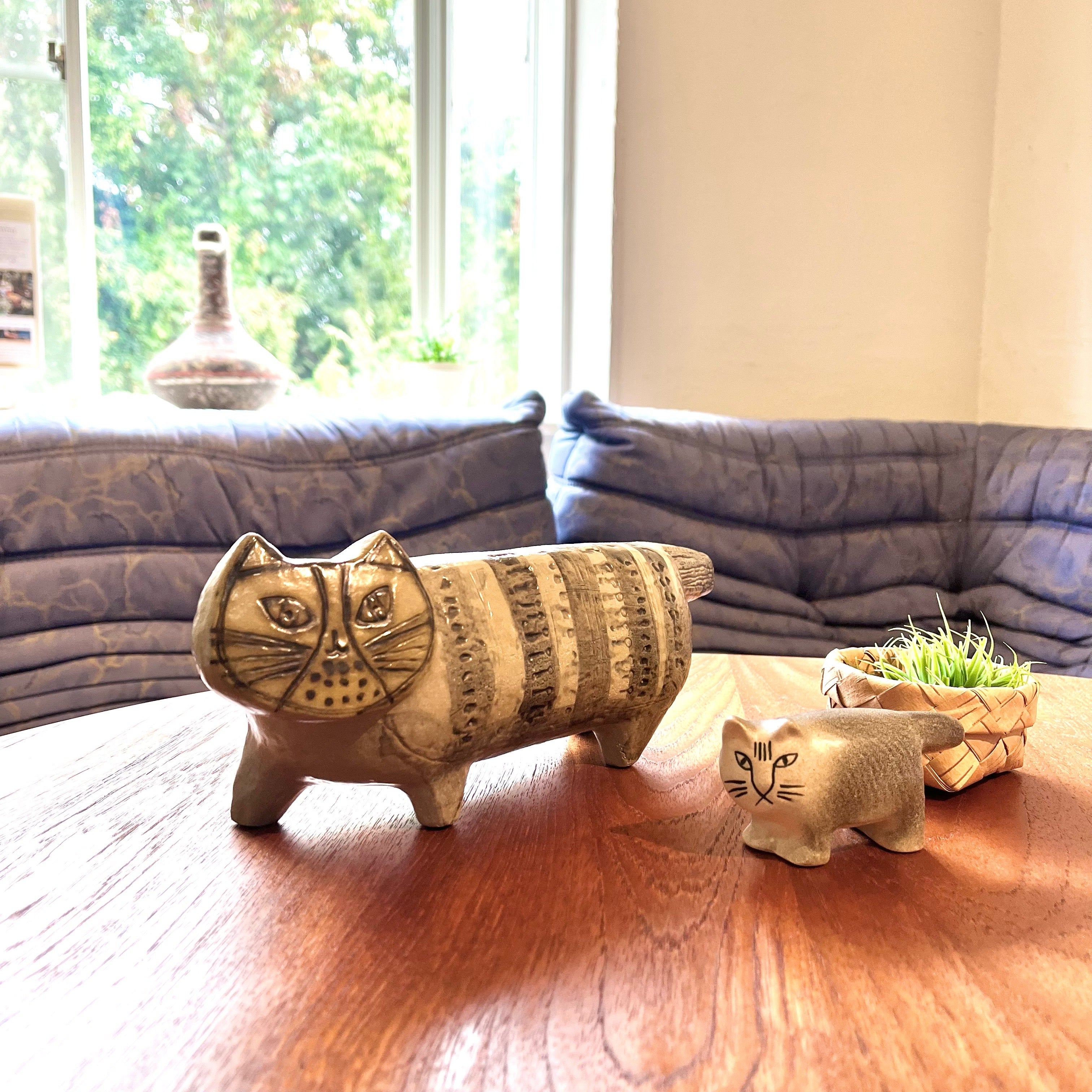 リサ・ラーソン / Lisa Larson ふたごのねこ(兄のグレー)