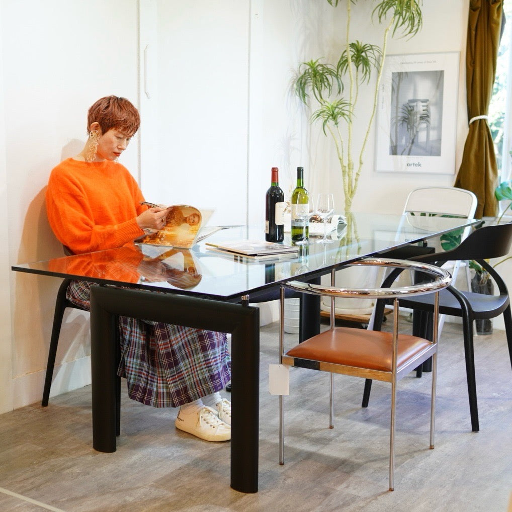 カッシーナ / Cassina 6 TABLE TUBE D’AVION LC6テーブル ガラス ダイニングテーブル ル・コルビュジェ