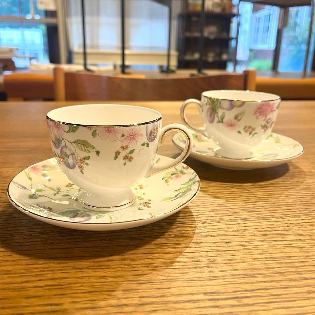ウェッジウッド / WEDGEWOOD スウィートプラム ティーカップ&ソーサ 2客セット