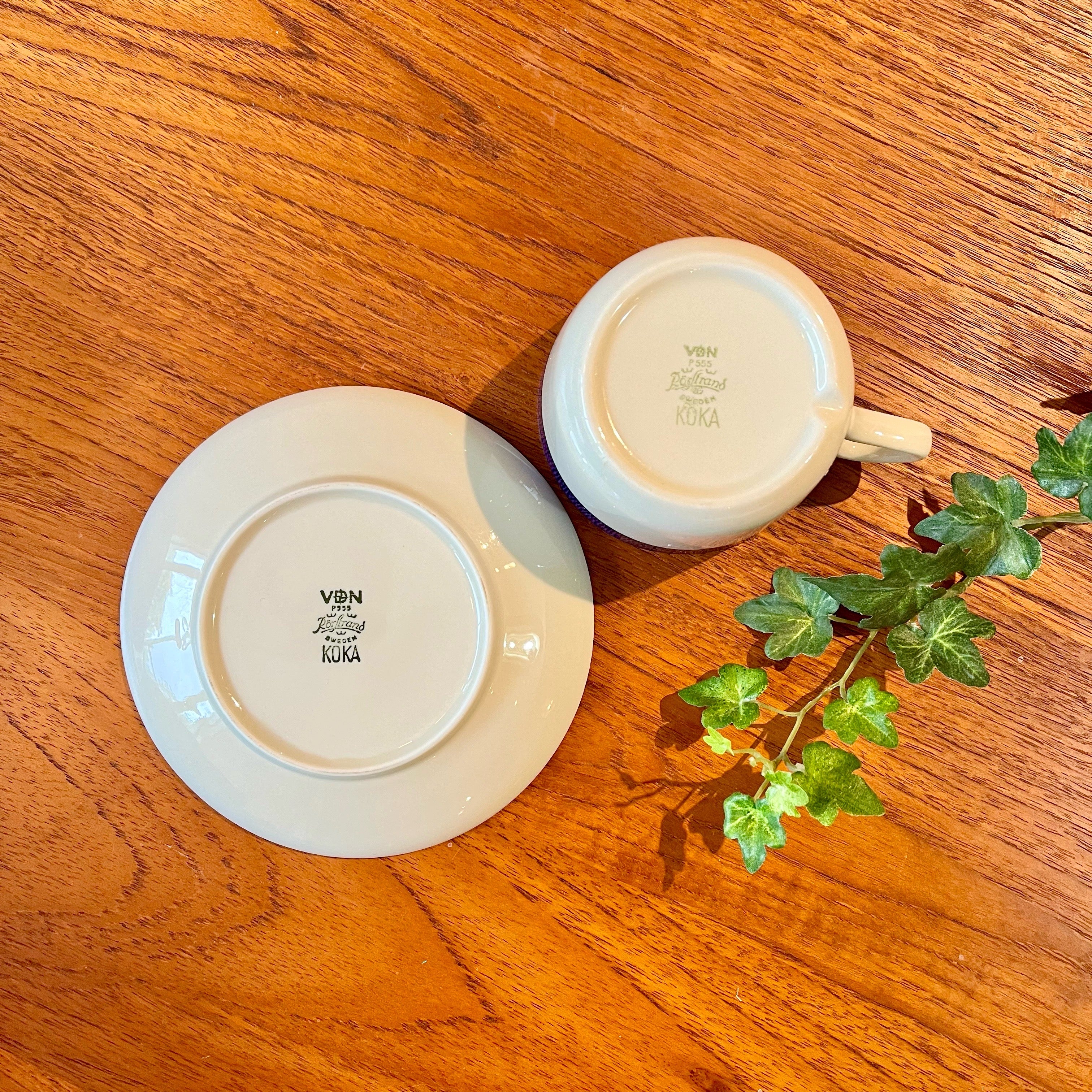 ロールストランド / Rorstrand コカ / Koka シリーズ コーヒー カップ&ソーサー ヴィンテージ