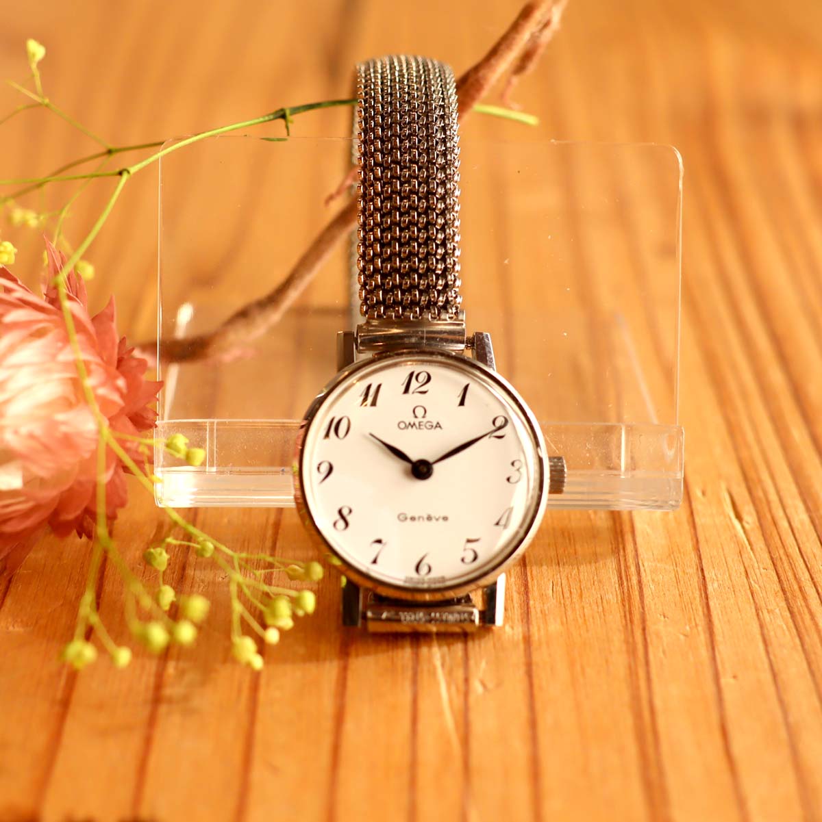 オメガ ジュネーブ 腕時計 時計 ステンレススチール 手巻き レディース  