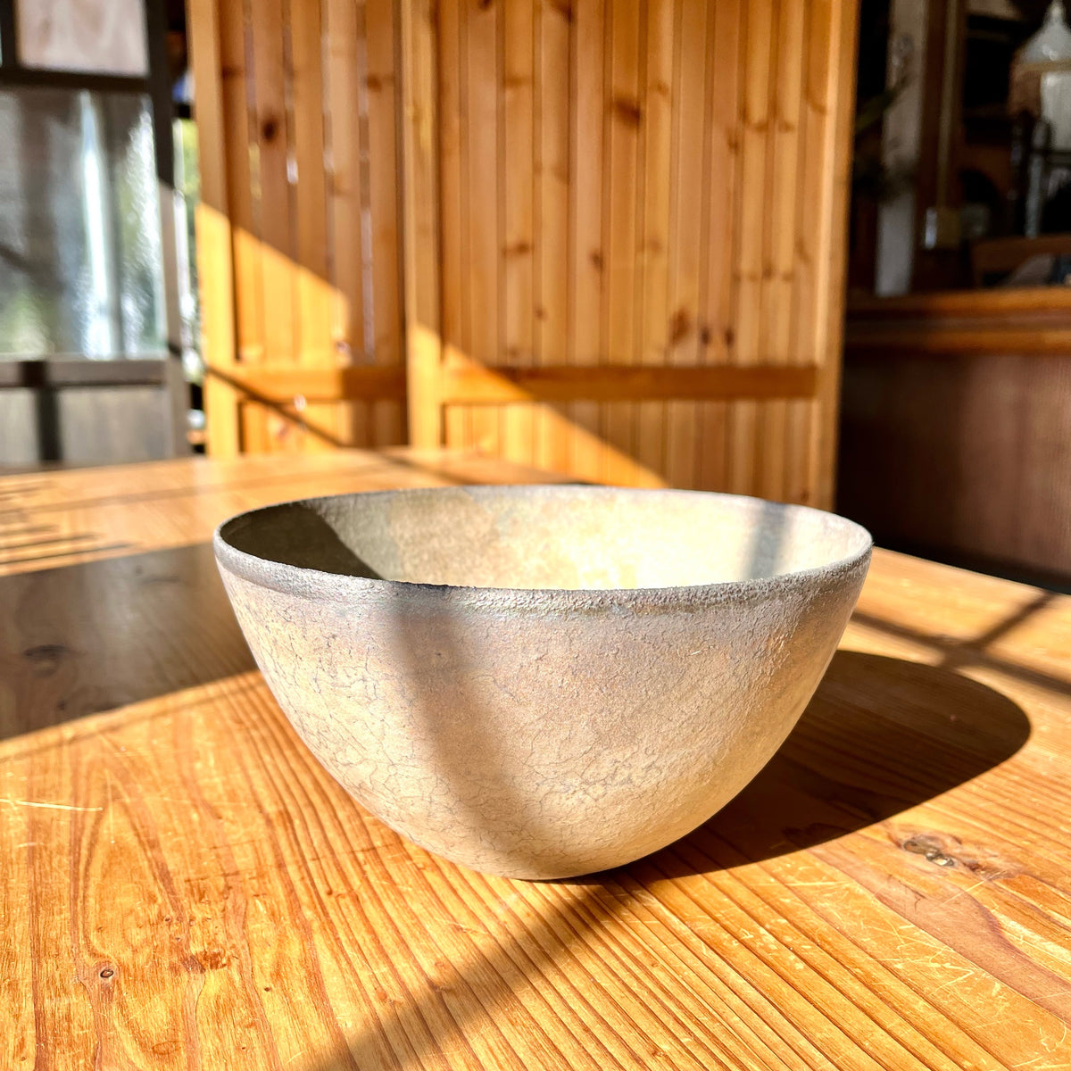 瀬川辰馬 硫化銀彩 ボウル 器 作家モノ 陶器 経年変化 中古 陶芸 陶もの