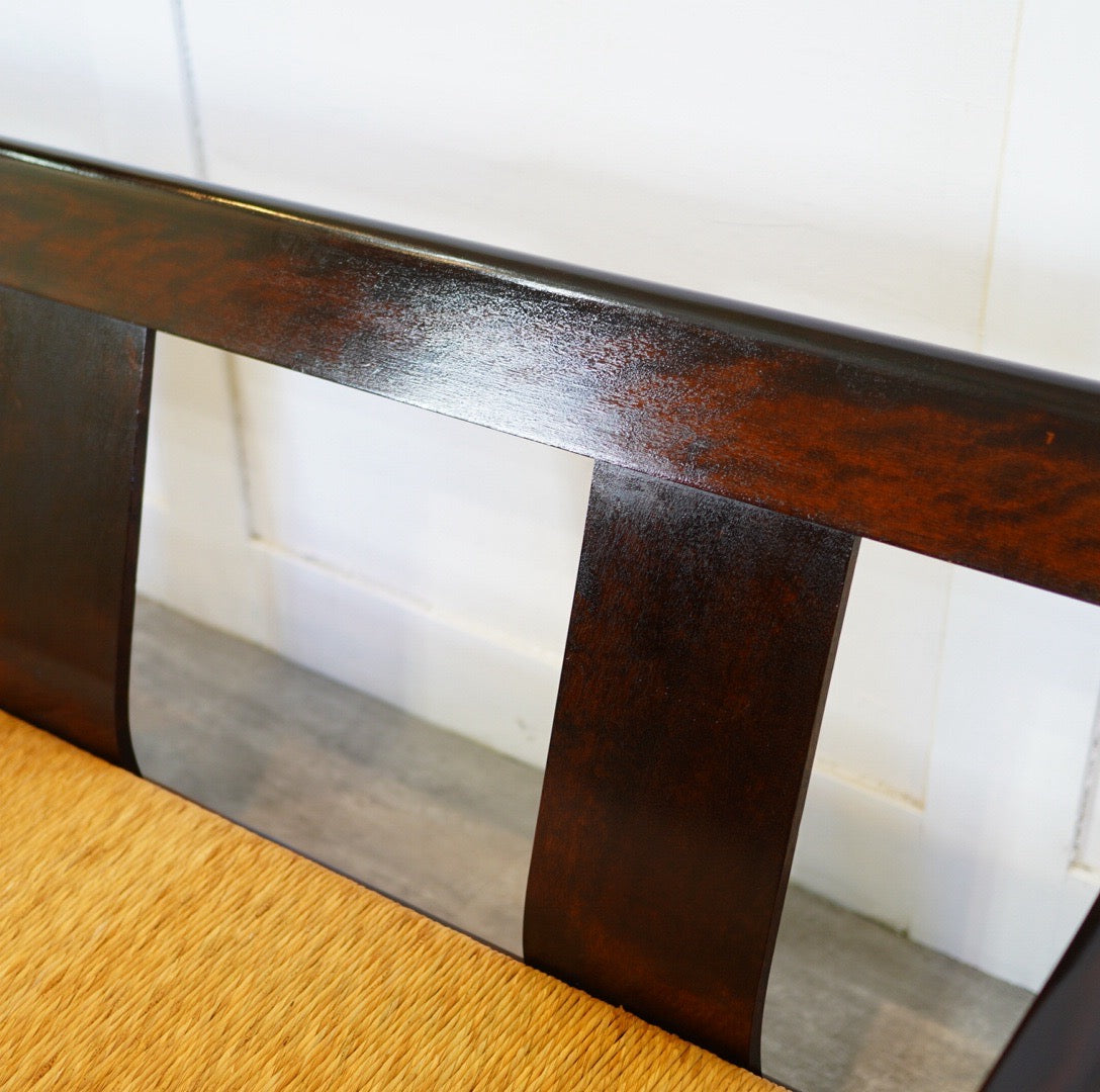 松本民芸家具 ラッシチェア #77型 曲肘椅子 3P ヴィンテージ