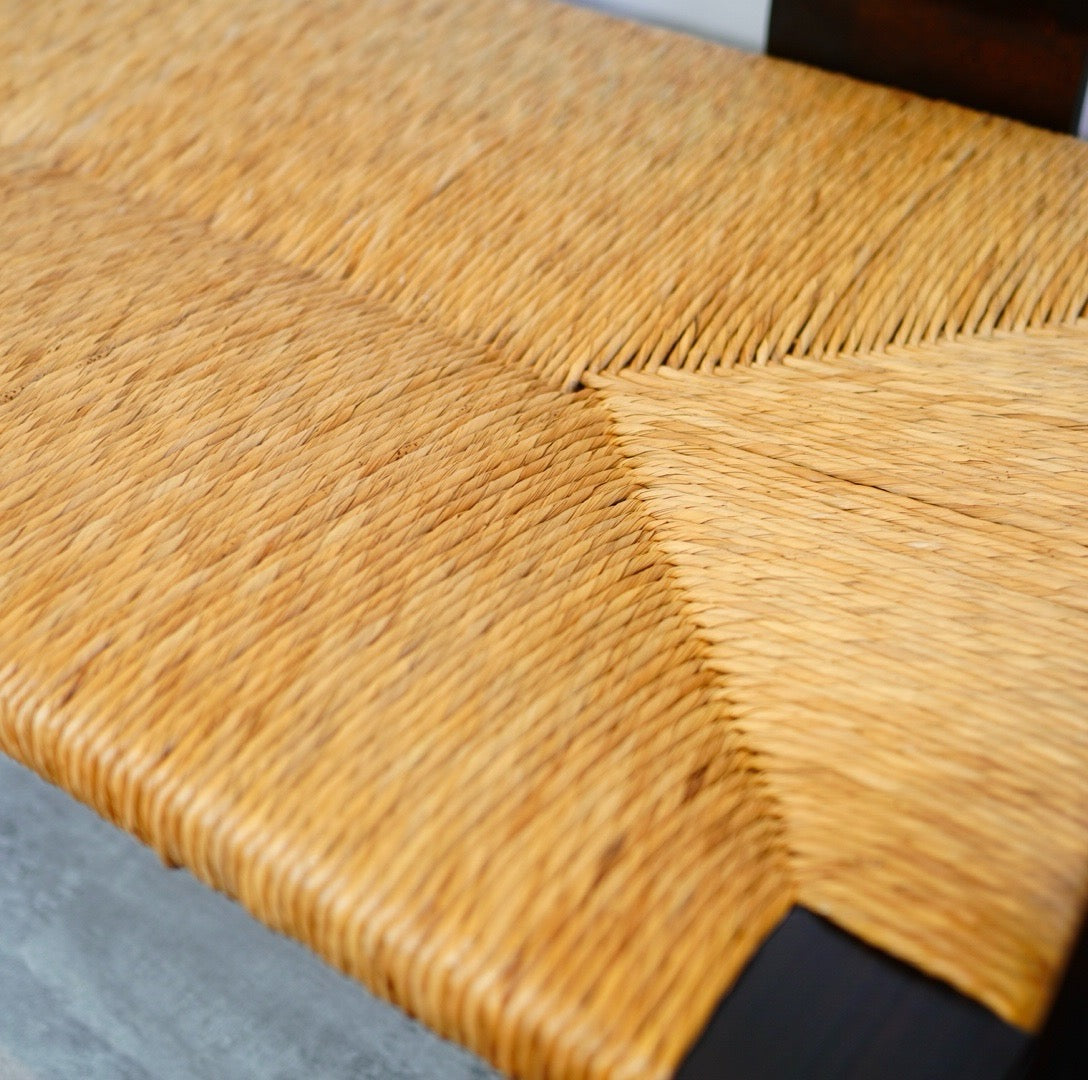 松本民芸家具 ラッシチェア #77型 曲肘椅子 3P ヴィンテージ