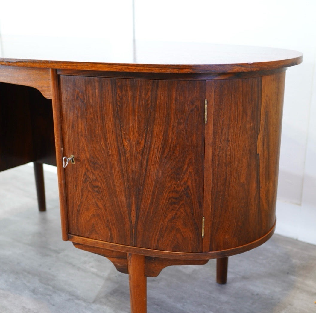 キドニーデスク 両袖デスク ローズウッド 北欧デンマーク ヴィンテージ