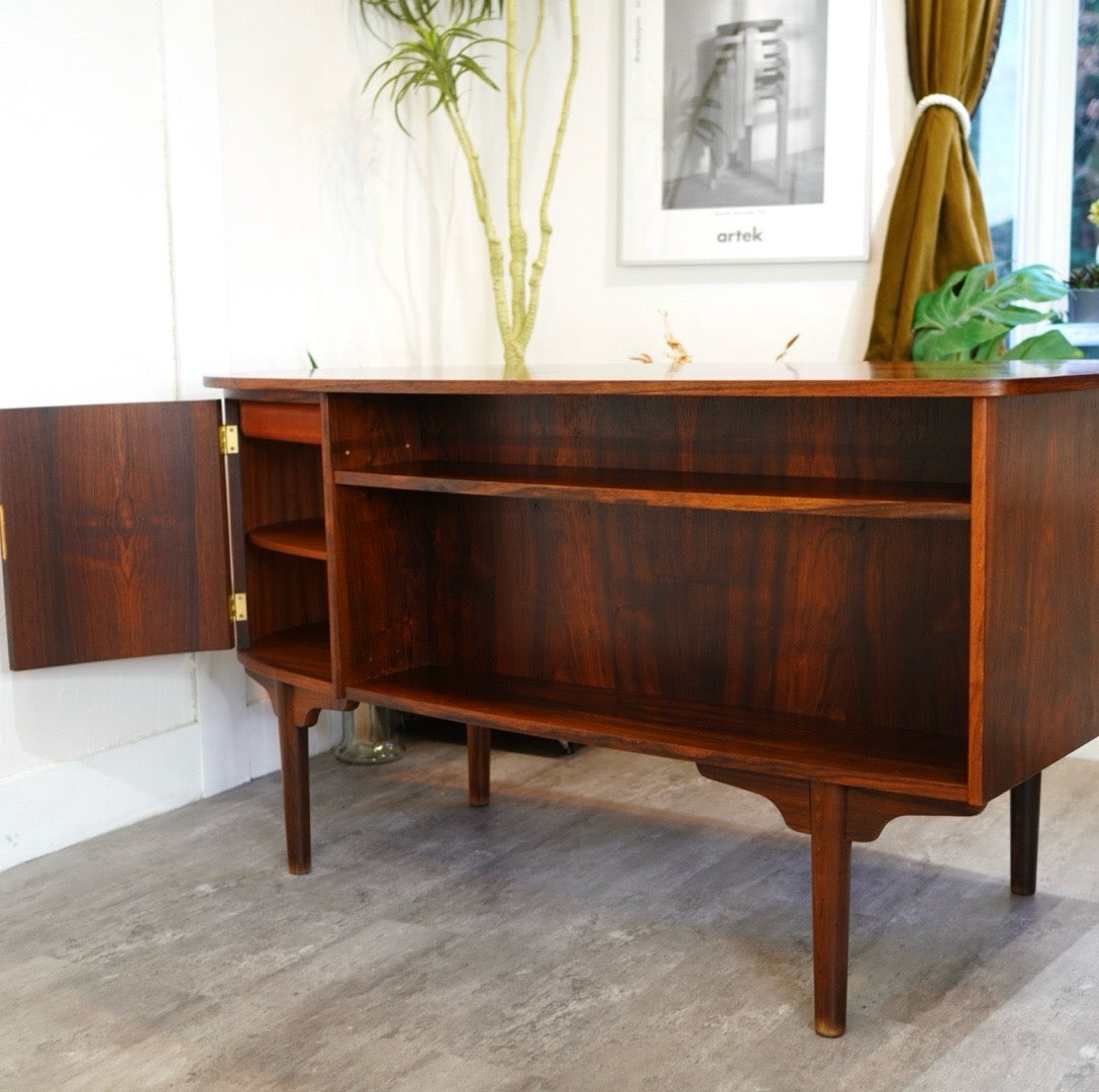 キドニーデスク 両袖デスク ローズウッド 北欧デンマーク ヴィンテージ