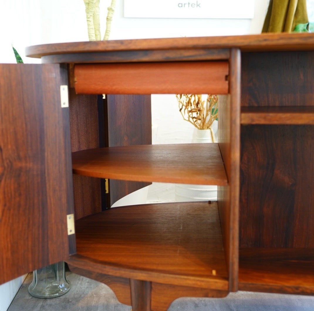 キドニーデスク 両袖デスク ローズウッド 北欧デンマーク ヴィンテージ