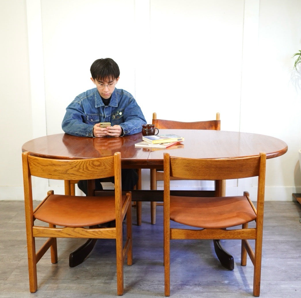 ジープラン / G-PLAN ホエールレッグ エクステンションテーブル チーク オーバル 伸長式 ヴィンテージ