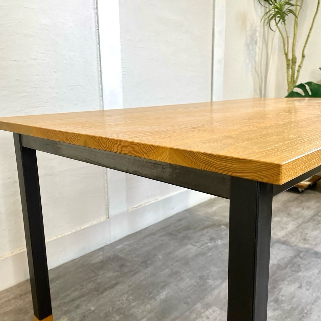 アイアン×ウッドフレーム ダイニングテーブル オーダー品 幅140