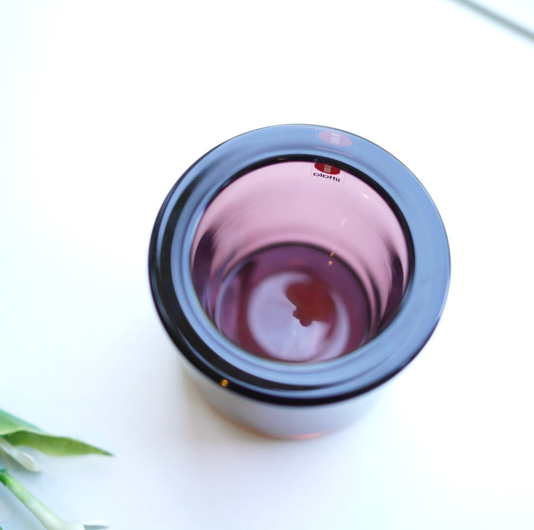 イッタラ / iittala マリメッコ / marimekko コラボ kivi キャンドルホルダー パープル